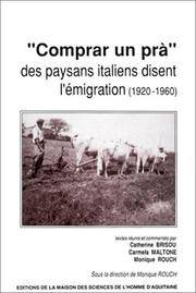 Cover of: Comprar un prà: des paysans italiens disent l'émigration, 1920-1960