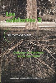 Cover of: Les solidarités 2 by sous la direction de Pierre Guillaume.