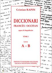 Cover of: Diccionari francés-occitan: segon to lengadocian