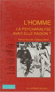 Cover of: L' homme, la psychanalyse avait-elle raison? by Rencontres de Châteauvallon (1993)