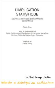 Cover of: L' implication statistique by Régis Gras