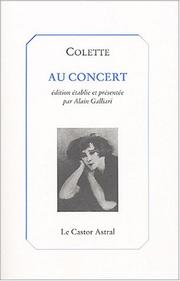 Cover of: Au concert by Colette