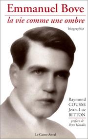 Cover of: Emmanuel Bove by Raymond Cousse