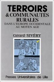 Cover of: Terroirs et communautés rurales dans l'Europe occidentale au Moyen Age