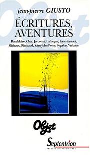 Cover of: Ecritures, aventures