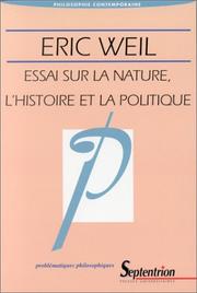 Cover of: Essais sur la nature, l'histoire et la politique