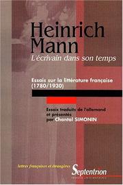 Cover of: L' écrivain dans son temps by Heinrich Mann