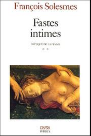 Cover of: Fastes intimes