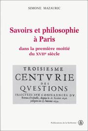Cover of: Savoir et philosophie à Paris dans la première moitié du XVIIe siècle: les conférences du bureau d'adresse de Théophraste Renaudot, 1633-1642