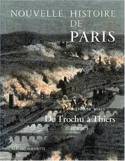 Cover of: De Trochu à Thiers, 1870-1873
