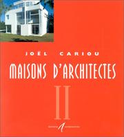 Cover of: Maisons d'architectes, tome 2