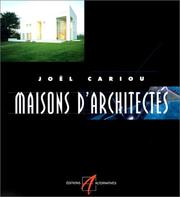 Cover of: Maisons d'architectes