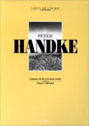 Cover of: Peter Handke by Fabienne Durand-Bogaert