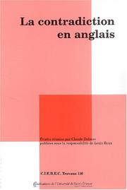 Cover of: La contradiction en anglais