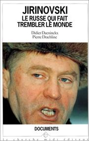 Cover of: Jirinovski, le russe qui fait trembler le monde by Didier Daeninckx