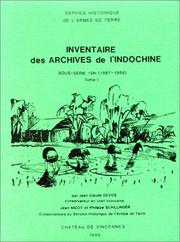 Cover of: Inventaire des archives de l'Indochine.