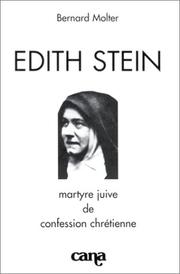 Cover of: Edith Stein: martyre juive de confession chrétienne