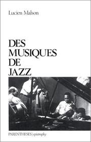 Cover of: Des musiques de jazz by Lucien Malson