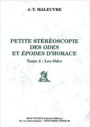 Cover of: Petite stéréoscopie des Odes et Epodes d'Horace