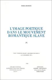 Cover of: L' image poétique dans le mouvement romantique slave