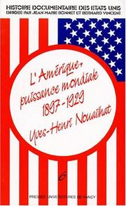 Cover of: L' Amérique, puissance mondiale, 1897-1929 by Yves Henri Nouailhat