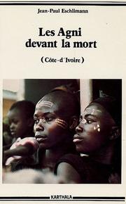 Cover of: Agni devant la mort: (Côte d'Ivoire)