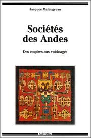 Cover of: Sociétés des Andes by Jacques Malengreau