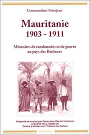 Cover of: Mauritanie, 1903-1911 by Louis Frèrejean