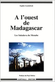 Cover of: A l'ouest de Madagascar by Sophie Goedefroit