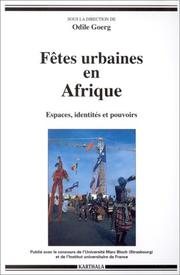 Cover of: Fêtes urbaines en Afrique: espaces, identités et pouvoirs