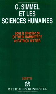 G. Simmel et les sciences humaines by Colloque G. Simmel et les sciences humaines (1988 Strasbourg, France)
