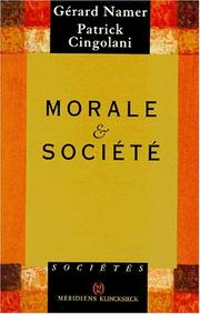 Cover of: Morale et société