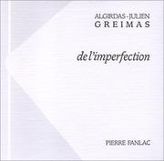 Cover of: De l'imperfection
