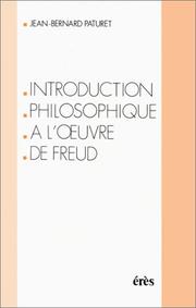 Cover of: Introduction philosophique à l'œuvre de Freud