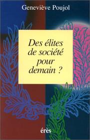 Cover of: Des élites de société pour demain?