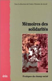 Cover of: Mémoires des solidarités