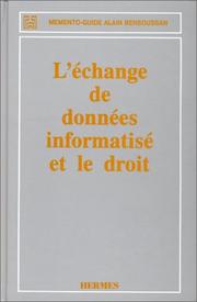 Cover of: L' échange de données informatisé et le droit
