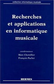 Cover of: Recherches et applications en informatique musicale