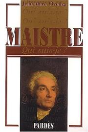 Cover of: Maistre by Jean-Marc Vivenza