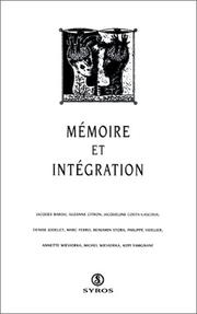 Cover of: Mémoire et intégration