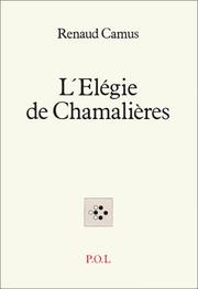 Cover of: L' élégie de Chamalières: die Fluten der Kerkunft