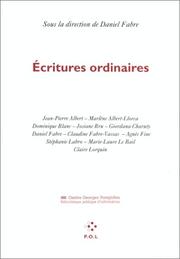 Cover of: Ecritures ordinaires