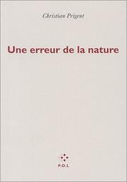 Cover of: Une erreur de la nature: essai
