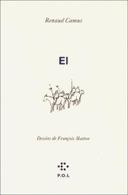 Cover of: El by Renaud Camus