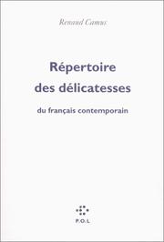 Cover of: Répertoire des délicatesses du français contemporain