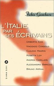 Cover of: L' Italie par ses écrivains