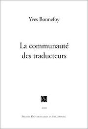 Cover of: La communauté des traducteurs