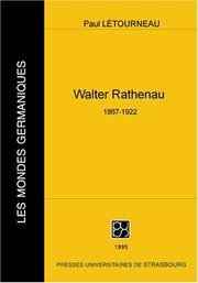 Cover of: Walther Rathenau, 1867-1922