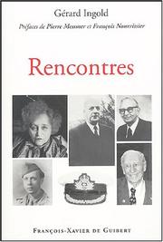 Cover of: Rencontres by Gérard Ingold