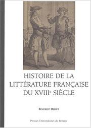 Cover of: Histoire de la littérature française du XVIIIe siècle by Béatrice Didier